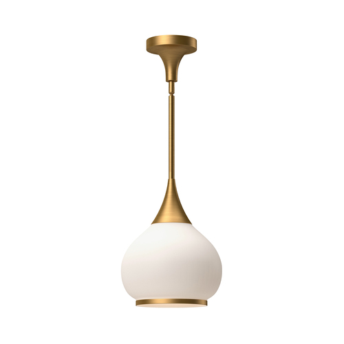 Alora Lighting Hazel Aged Gold Pendant Light with Bowl / Dome Shade