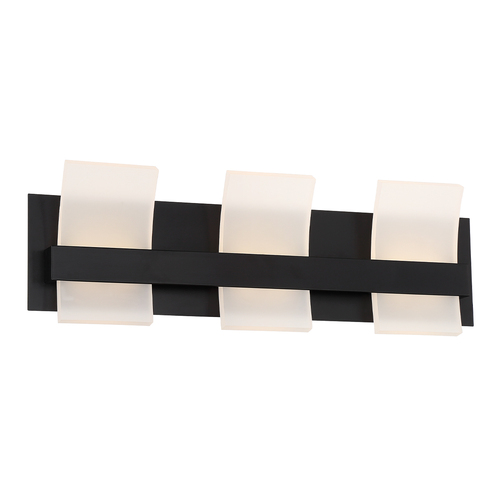 Cambridge 3-Light LED Vanity Light in Matte Black by Eurofase Lighting