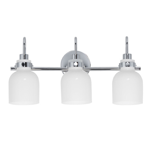 Milk Polished Chrome Bathroom Light by Maxim Lighting