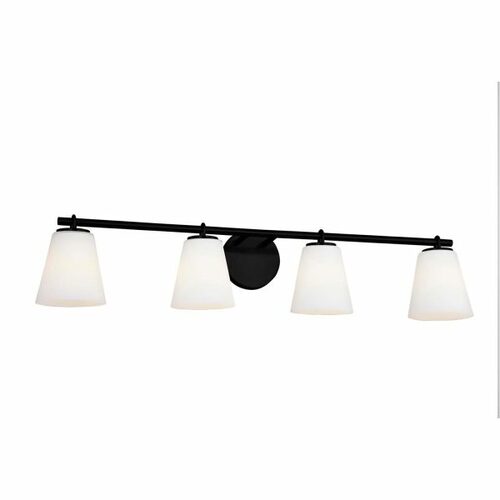 Alpino 4-Light Bath Light in Black by Evolv by Justice Design Group