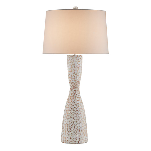 Currey and Company Edwell Whitewash Table Lamp with Empire Shade