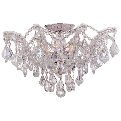 Crystorama Lighting Crystorama Lighting Maria Theresa Polished Chrome Semi-Flushmount Light 4437-CH-CL-S