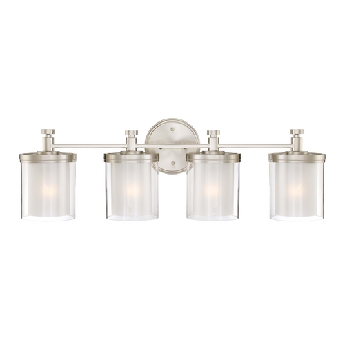 Modern Bathroom Light in Brushed Nickel by Nuvo Lighting