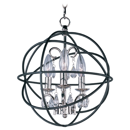 Orbit Anthracite and Polished Nickel Pendant by Maxim Lighting