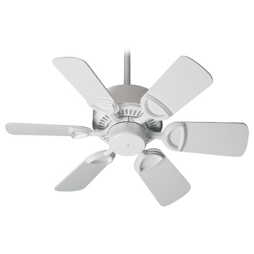 Estate White Ceiling Fan Without Light by Quorum Lighting