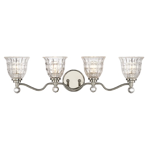 Birone 33-Inch Polished Nickel Bathroom Light by Savoy House