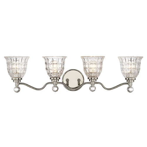 Savoy House Birone 33-Inch Polished Nickel Bathroom Light by Savoy House 8-880-4-109