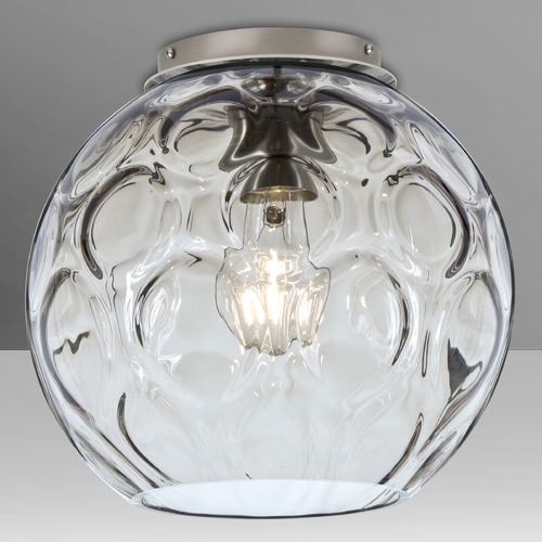 Besa Lighting Bombay Satin Nickel Flushmount Light