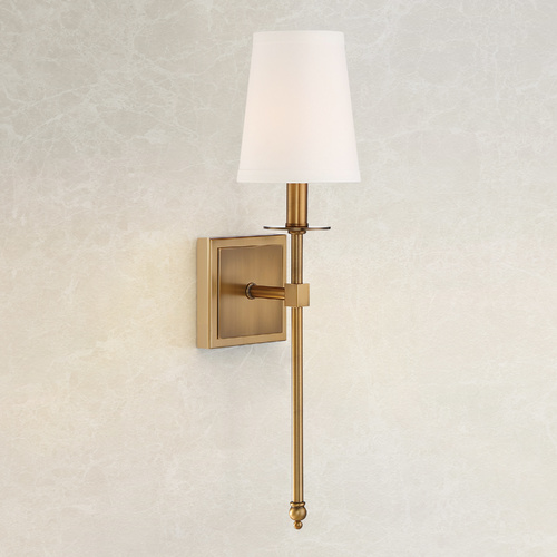 Monroe Warm Brass Sconce by Savoy House