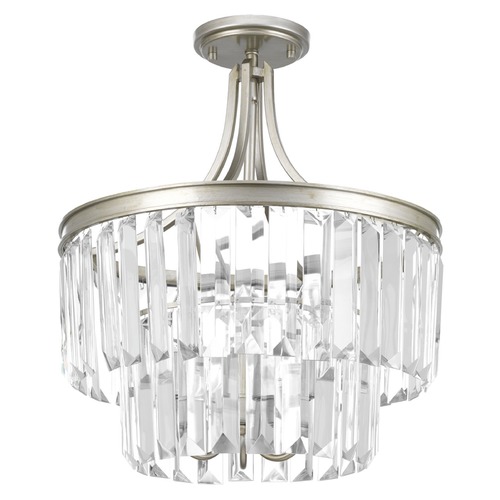 Progress Lighting Glimmer Silver Ridge Semi-Flush Mount by Progress Lighting P2326-134