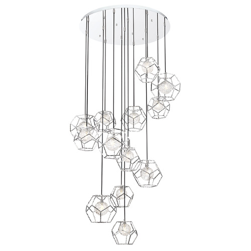 Norway 41-Inch LED Chandelier in Chrome by Eurofase Lighting
