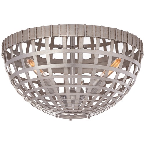 Visual Comfort Signature Collection Aerin Mill Small Flush Mount in Silver Leaf by Visual Comfort Signature ARN4003BSL