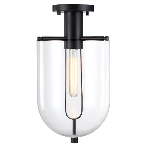 Skylar 10-Inch Semi-Flush Mount in Black by Designers Fountain