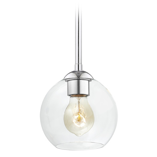 Design Classics Lighting Gala Mini Pendant in Chrome by Design Classics Lighting 581-26 G1832-CL