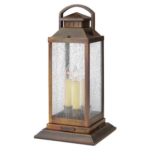 Hinkley Seeded Glass Post Light Bronze Hinkley 1187SN