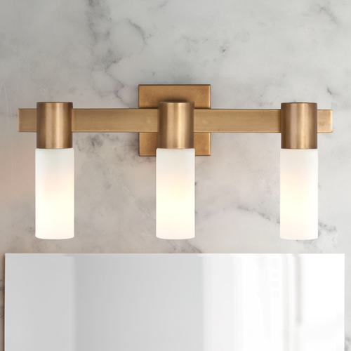 Maxim Lighting Mid-Century Modern Bathroom Light Brass Contessa by Maxim Lighting 22413SWNAB