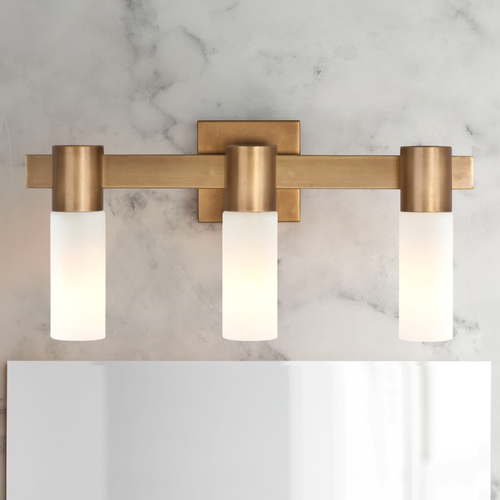 Mid-Century Modern Bathroom Light Brass Contessa by Maxim Lighting