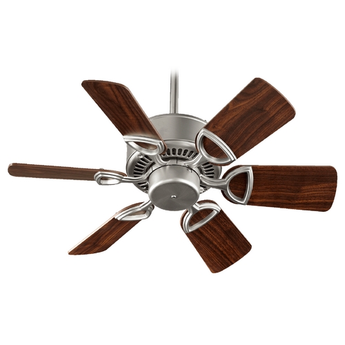 Estate Satin Nickel Ceiling Fan Without Light by Quorum Lighting