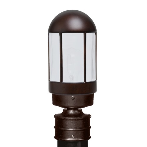 Frosted Glass Post Light Bronze Costaluz by Besa Lighting