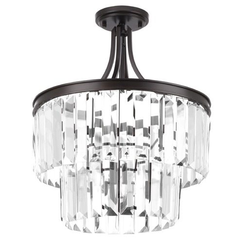 Glimmer Antique Bronze Semi-Flush Mount by Progress Lighting