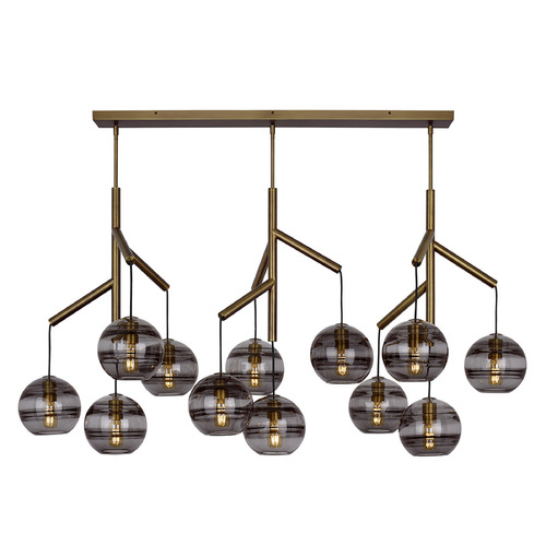 Visual Comfort Modern Collection Sean Lavin Sedona Triple LED Chandelier in Aged Brass by Visual Comfort Modern 700SDNMPL3KR-LED927