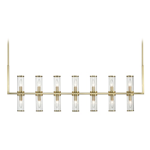 Alora Lighting Revolve 47.25-Inch Linear Chandelier in Natural Brass by Alora Lighting LP309077NBCG