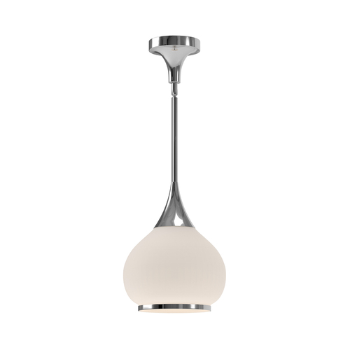 Alora Lighting Hazel Chrome Pendant Light with Bowl / Dome Shade