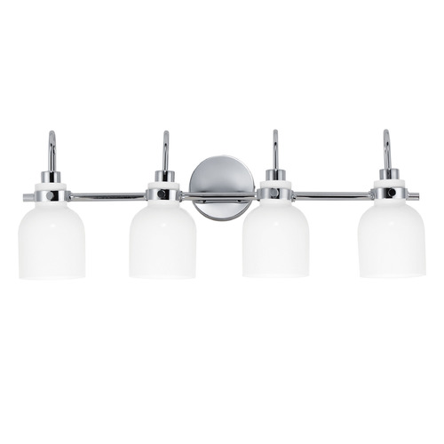 Milk Polished Chrome Bathroom Light by Maxim Lighting