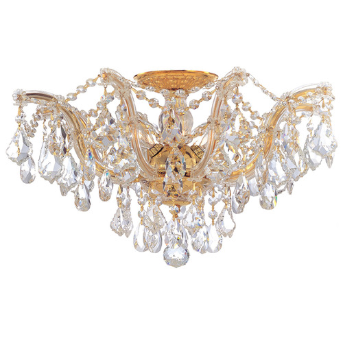 Crystorama Lighting Maria Theresa Gold Semi-Flushmount Light