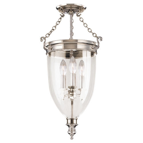 Hudson Valley Lighting Hanover Semi-Flush Mount in Polished Nickel by Hudson Valley Lighting 141-PN