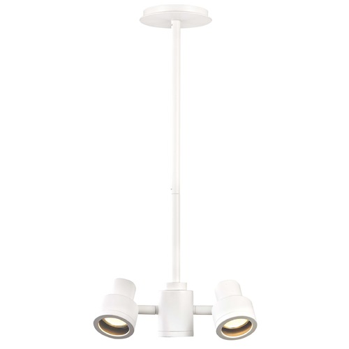2-Light Stepped Cylinder Adjustable Monopoint - White - GU10 Base
