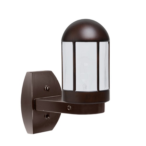 Besa Lighting Frosted Glass Outdoor Wall Light Bronze Costaluz by Besa Lighting 315198-WALL-FR