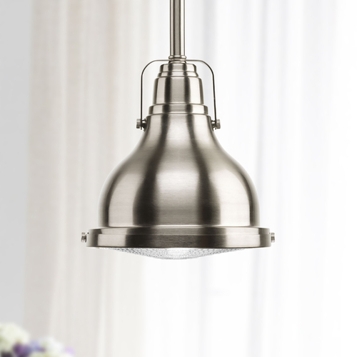 Progress Lighting Coastal LED Mini Pendant in Brushed Nickel by Progress Lighting P5050-0930K9