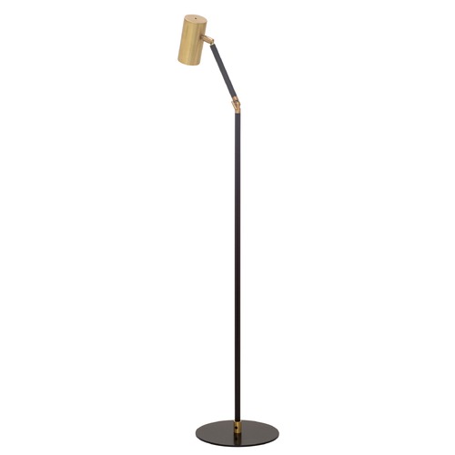 House of Troy Lighting Cavendish Weathered Brass & Black LED Floor Lamp by House of Troy Lighting C300-WB/BLK