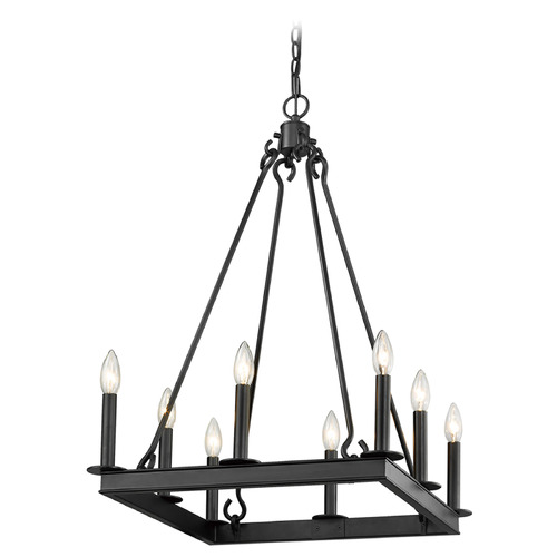 Barclay Matte Black Chandelier by Z-Lite
