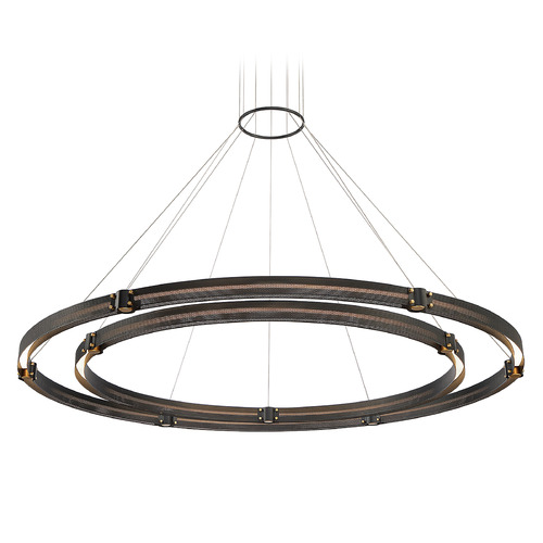 Admiral 62-Inch LED Chandelier in Black & Brass by Eurofase Lighting