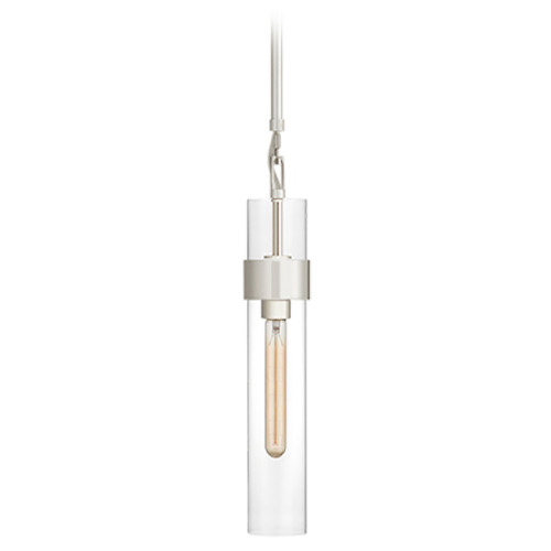 Visual Comfort Signature Collection Ian K. Fowler Presidio Tall Pendant in Nickel by Visual Comfort Signature S5675PNCG