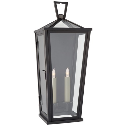 Visual Comfort Signature Collection E.F. Chapman Darlana Medium Tall Lantern in Bronze by Visual Comfort Signature CHO2791BZCG