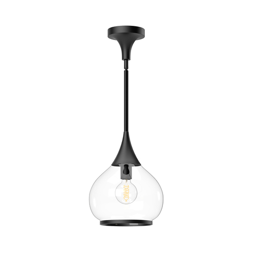 Alora Lighting Alora Lighting Hazel Matte Black Pendant Light with Bowl / Dome Shade PD524110MBCL