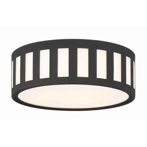 Crystorama Lighting Kendal 14-Inch Flush Mount in Black Forged by Crystorama Lighting KEN-2203-BF