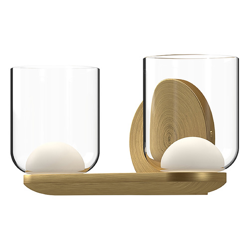 Cedar Brushed Gold LED Bathroom Light by Kuzco Lighting