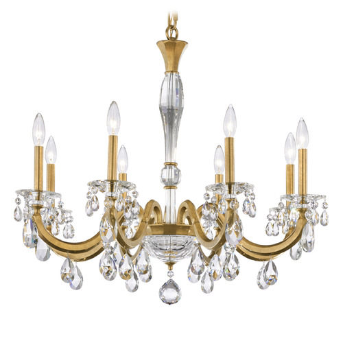 Schonbek Worldwide Lighting San Marco Heirloom Gold Crystal Chandelier