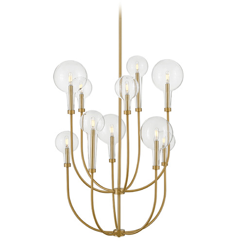Alchemy Lacquered Brass LED Chandelier by Hinkley Lighting