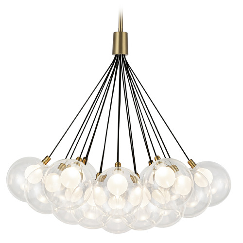 Kuzco Lighting Bolla Brushed Gold LED Pendant Light with Globe Shade