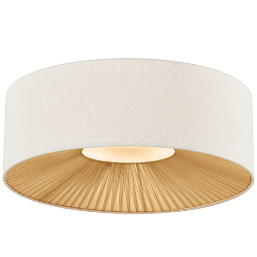 Justice Design Group Justice Design Warren 18 Inch Drum Flush Mount Black FAB-9581-CREM-MBLK