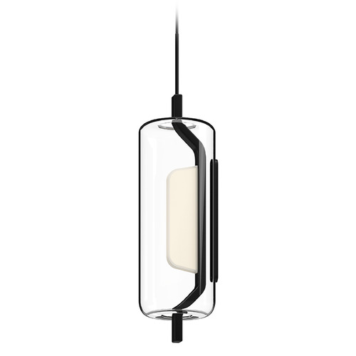 Kuzco Lighting Hilo Black LED Mini-Pendant Light with Cylindrical Shade