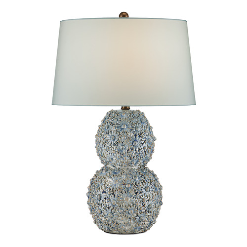 Currey and Company Jessamine Cloud Blue Table Lamp with Empire Shade