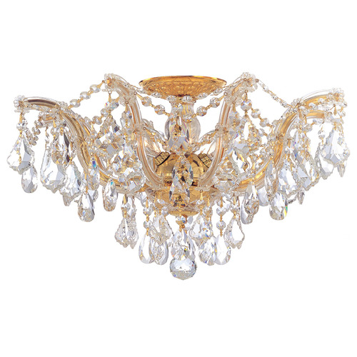 Crystorama Lighting Maria Theresa Gold Semi-Flushmount Light