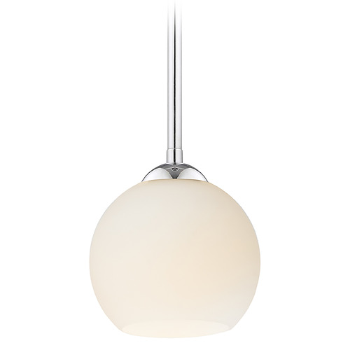 Design Classics Lighting Gala Mini Pendant in Chrome by Design Classics Lighting 581-26 G1832-WH