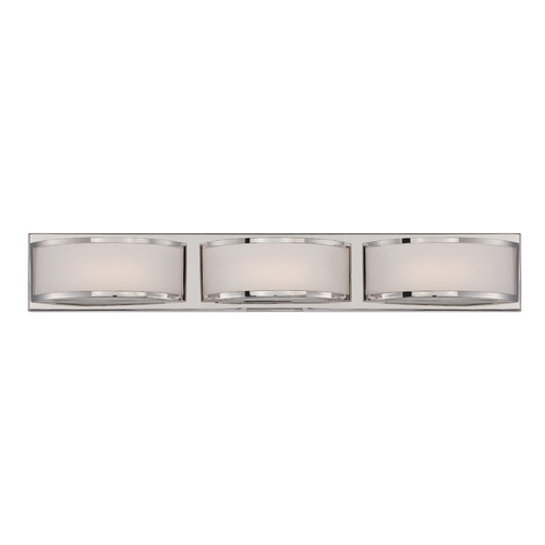 Modern LED Bathroom Light in Polished Nickel by Nuvo Lighting